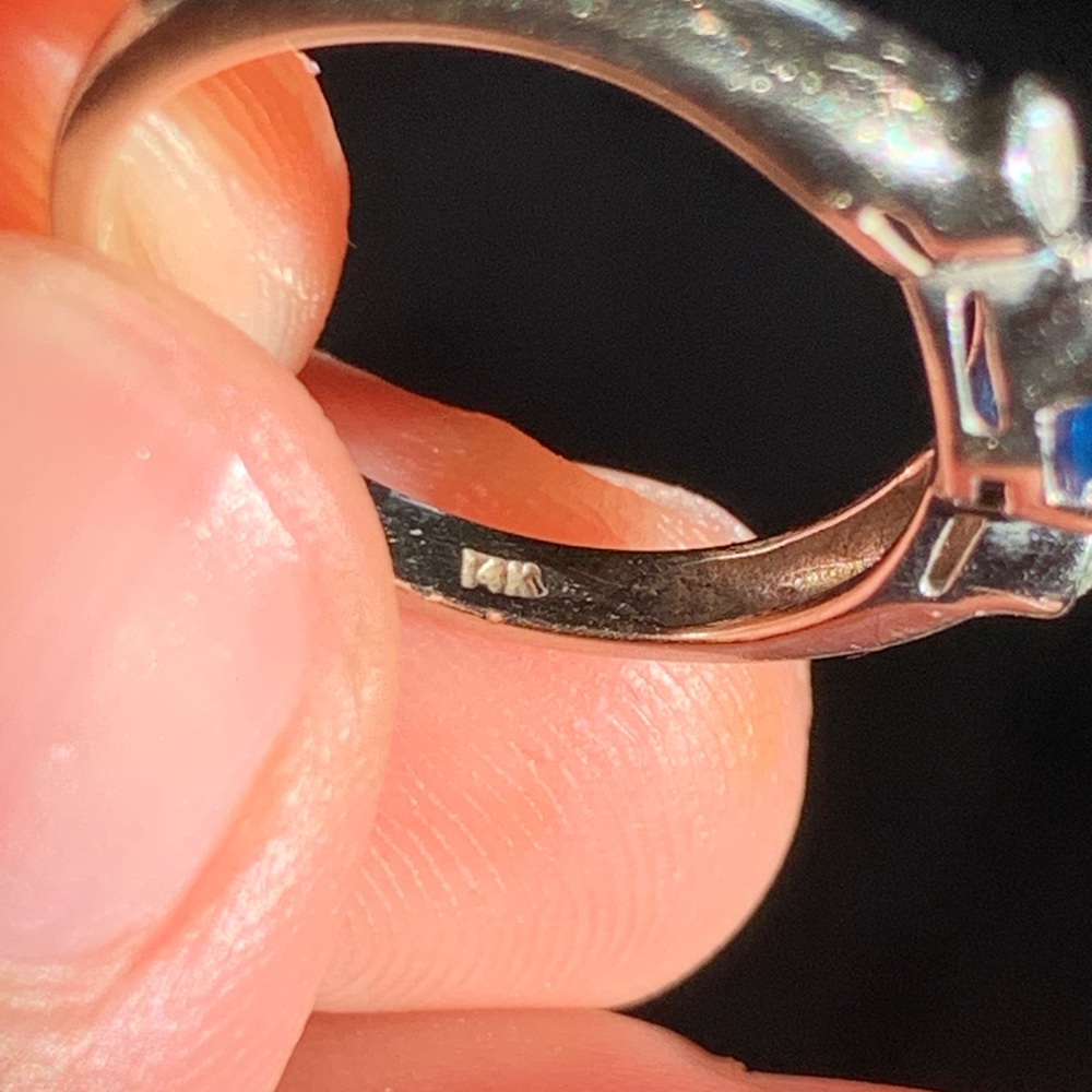 14k Kashmir Sapphire and Diamond Ring - Picture 11 of 13